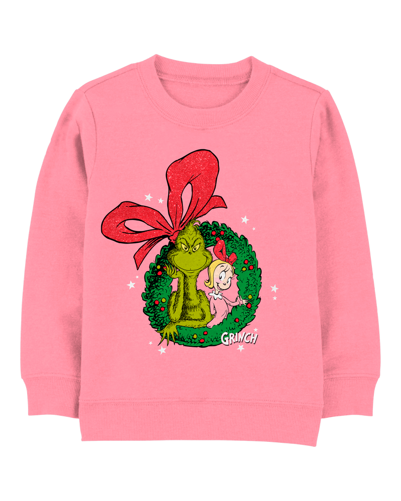 Kids Pink Grinch Sweatshirt Kids Pink Grinch Sweatshirt