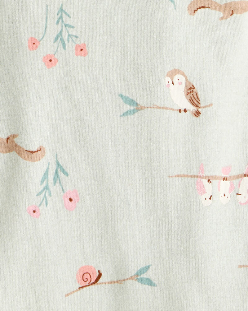 Baby Girl 4-Pack Owl Print Cotton Long-Sleeve Multipack Bodysuits - Green/Pink/White, image 2 of 6 slides
