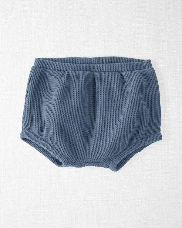 Coastal Blue Baby 2-Piece Waffle Knit Bubble Shorts Set Made with Organic  Cotton