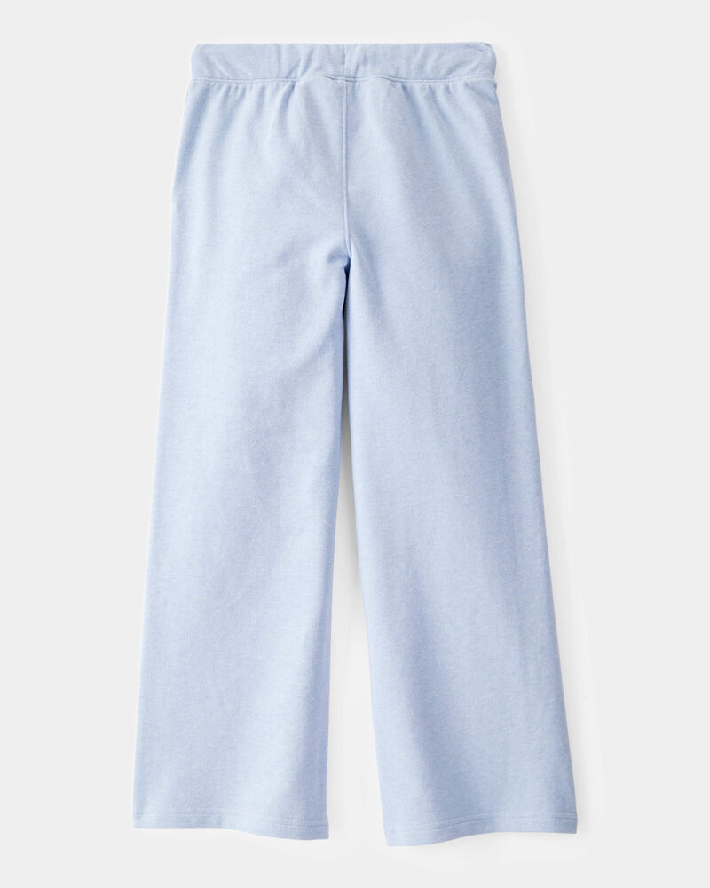Kid French Terry Drawstring Pants - Blue, image 2 of 4 slides