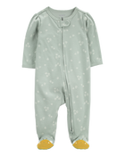 Baby Bee Zip 2-Way Zip Cotton Sleep & Play Pajamas, image 1 of 5 slides