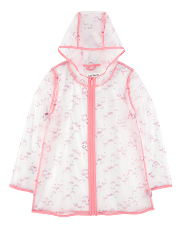Rainbow Translucent Rain Jacket - Pink, 