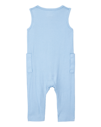 Baby 2-Piece Jumpsuit & Sock Set - Blue, 