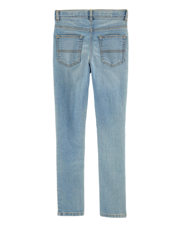 Kid Light Blue Wash Skinny-Leg Jeans, 