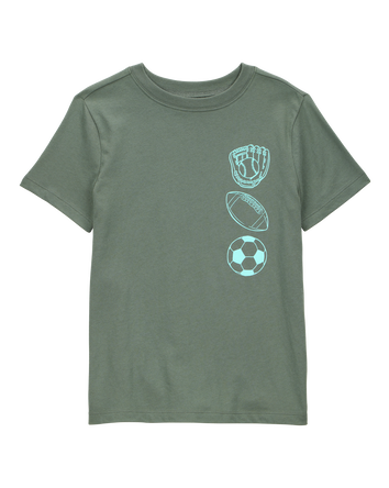 Kid Sports MVP Graphic Tee - Olive, 