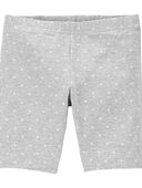 Grey - Kid Polka Dot Bike Shorts