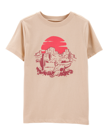 Kid Desert Landscape Short-Sleeve Graphic Tee - Khaki, 