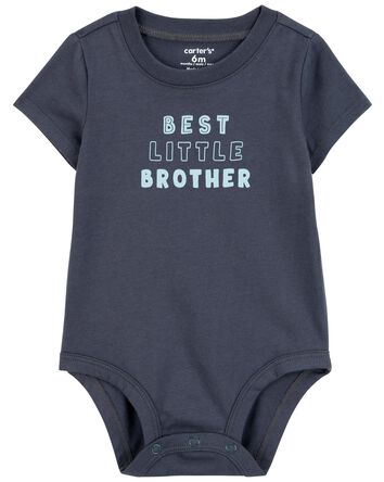 Best Little Brother Short-Sleeve Bodysuit - Blue, 