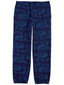 Blue - Kid Dinosaur French Terry Pajama Bottoms