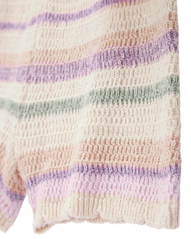 Girls Striped Crochet Knit Shorts, image 3 of 5 slides