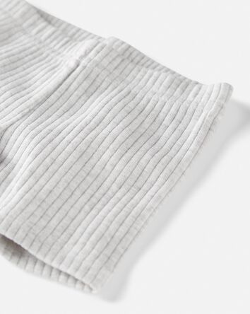 Baby Organic Cotton Ribbed Pedal Shorts, 