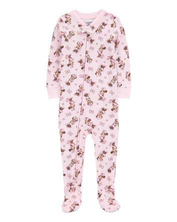 Baby Disney© Minnie Mouse Snug Fit Cotton Footie 1-Piece Pajamas - Pink, 