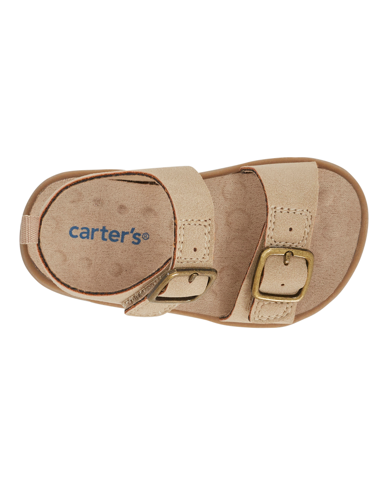 Baby Every Step® First Walker Faux Cork Sandals - Beige, image 4 of 7 slides