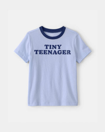 Toddler 'Tiny Teenager' Graphic Tee - Blue, 