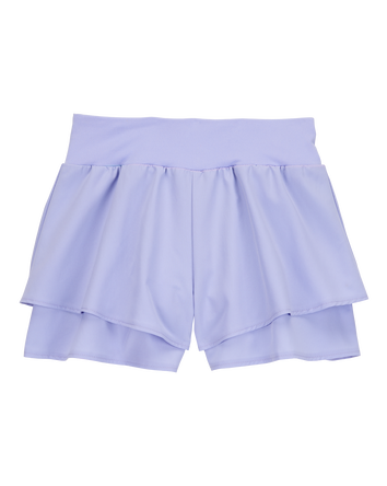 Kid Flowy Layered Flip Short - Purple, 