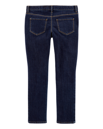 Kid Dark Wash Plus-Fit Super Skinny-Leg Jeans , 