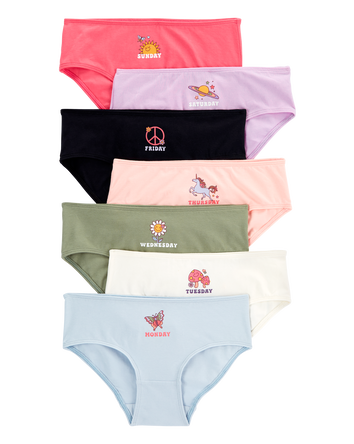 Kid 7-Pack Day of the Week Hipster Stretch Cotton Underwear, 