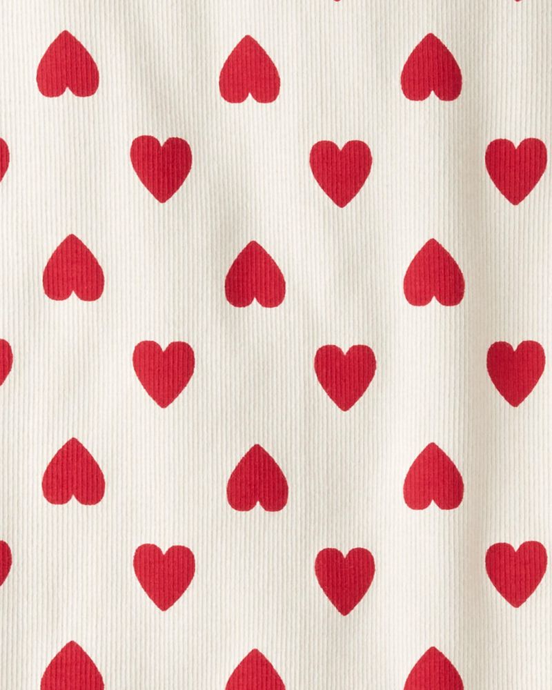 Organic Cotton Pajamas Set in Hearts, image 3 of 4 slides