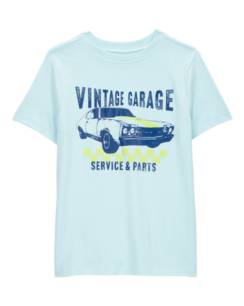 Kid Vintage Garage Short-Sleeve Graphic Tee - Blue, 