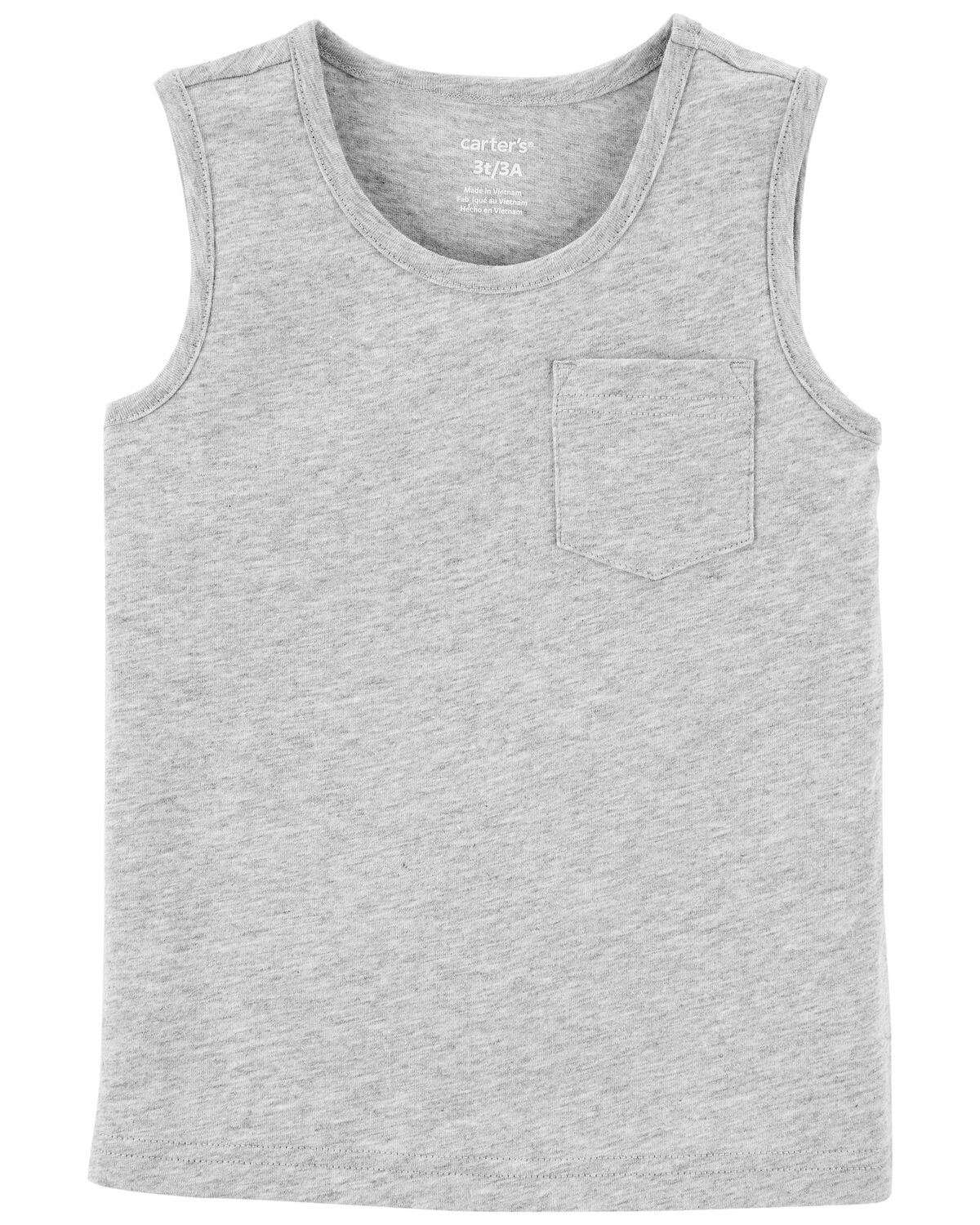 Heather Toddler Pocket Jersey Tank
