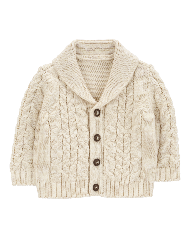 Baby Classic Cable Knit Cardigan , image 1 of 3 slides
