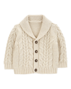 Baby Classic Cable Knit Cardigan , image 1 of 3 slides