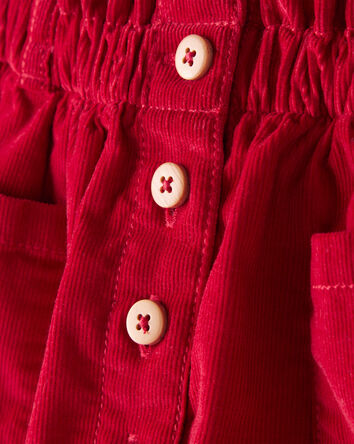 Baby Girl Corduroy Skirt - Red, 
