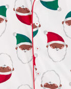 Kid 2-Piece Santa Fleece Coat Style Pajamas, image 3 of 4 slides