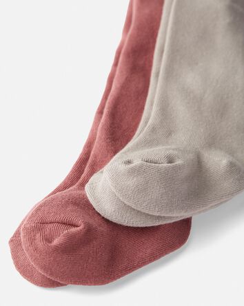 Baby Organic Cotton 2-Pack Tights, 