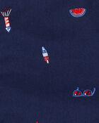 Baby 4th Of July Button-Down Romper, image 3 of 4 slides