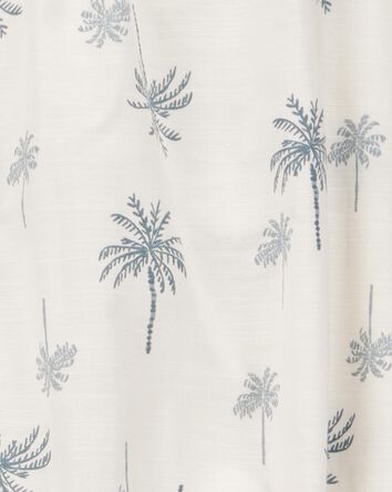 Kid 2-Piece Palm Tree Floral Short Set - Ivory, 