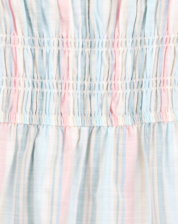 Kid Striped Linen Look-alike Tank, 