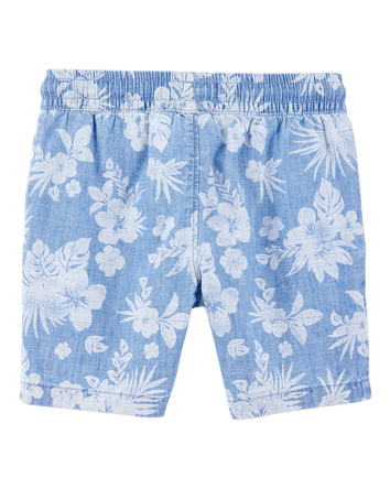 Kid Pull-On Bermuda Shorts - Blue, 