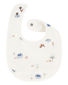 Baby 3-Pack Dog Bibs - Blue/Ivory, image 2 of 4 slides