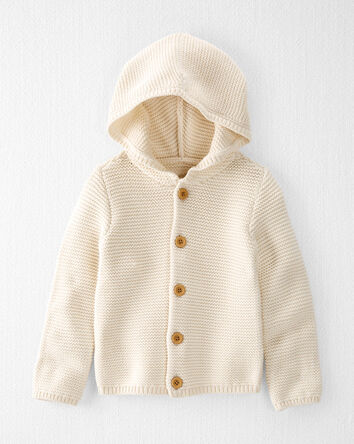 Toddler Organic Cotton Signature Stitch Cardigan, 