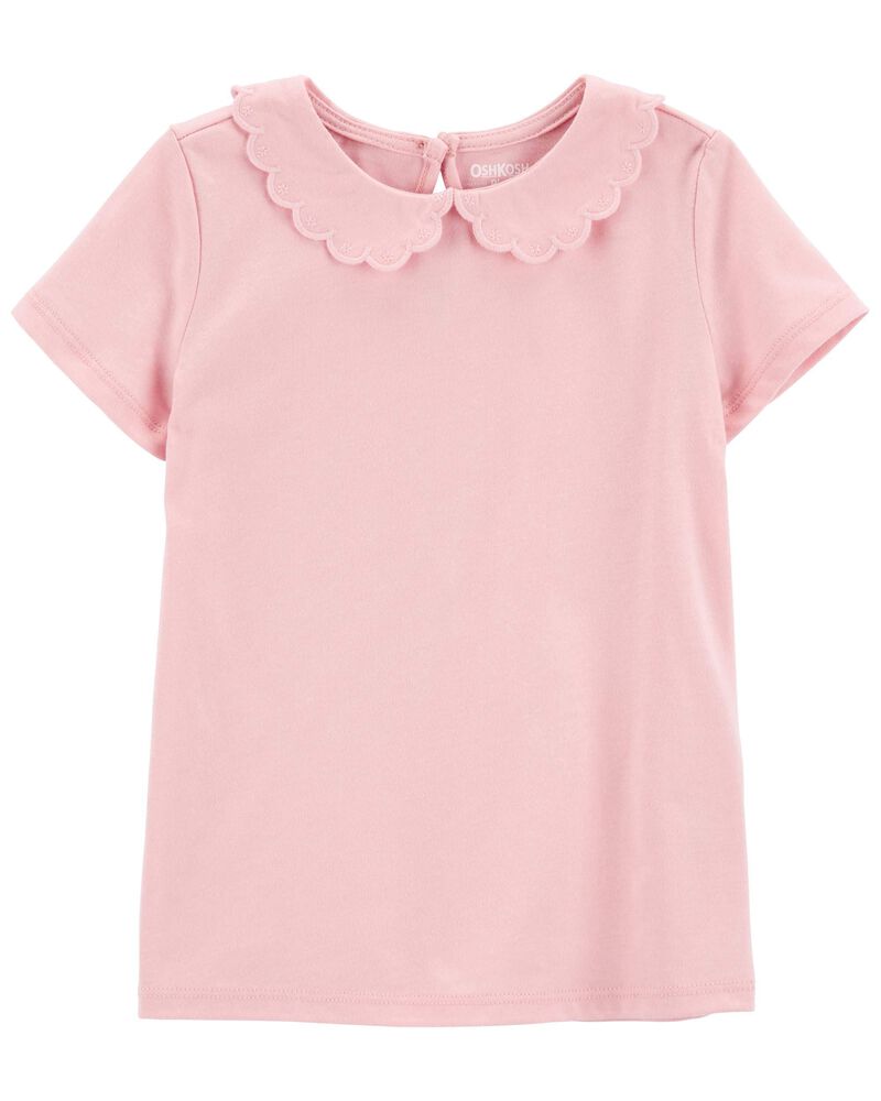 Toddler Scalloped Peter Pan Collar Jersey Tee, image 1 of 3 slides