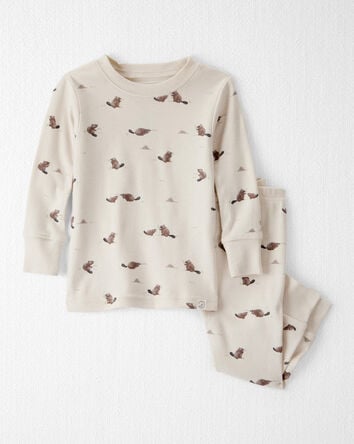 Baby Organic Cotton Pajamas in Beavers' Creek Print, 