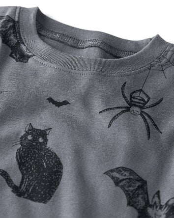 Toddler Organic Cotton Pajamas in Spooky Creatures Print, 
