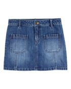 Kid Icon Denim Skirt - Blue, image 1 of 3 slides