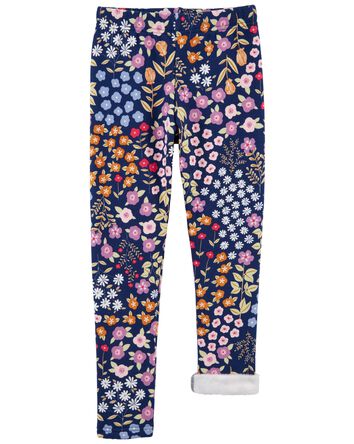 Kid Floral Cozy Leggings, 