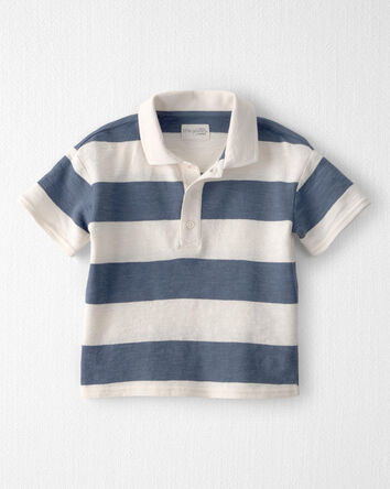 Toddler Boy Polo Shirt Made with Organic Cotton in Stripes, 