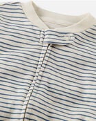 Baby Organic Cotton Sleep & Play Pajamas in Stripes, image 2 of 4 slides