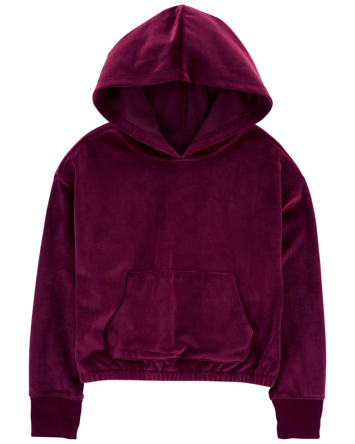 Red Kid Soft Velour Hooded Pullover | oshkosh.com