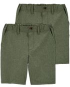 Kid 2-Pack Lightweight Uniform Shorts in Quick Dry Active Poplin, image 1 of 3 slides