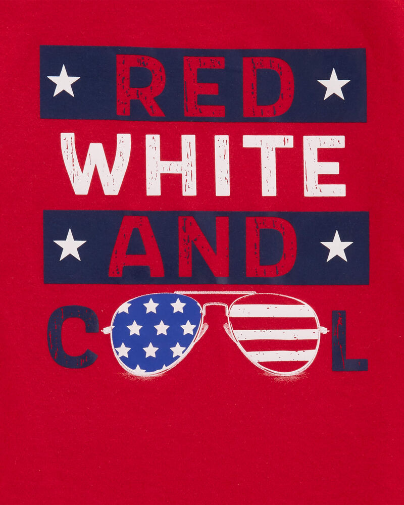 Red, White And Cool Graphic Tee, image 2 of 3 slides
