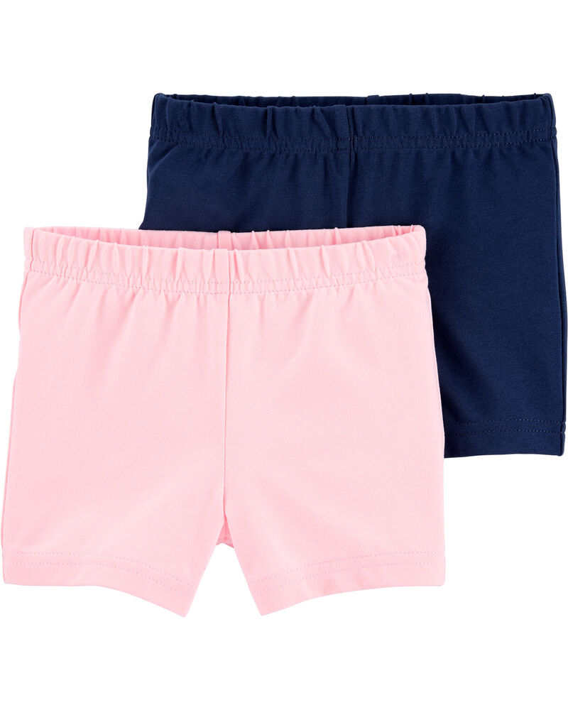 Kid 2-Pack Pink & Navy Shorts, image 1 of 1 slides
