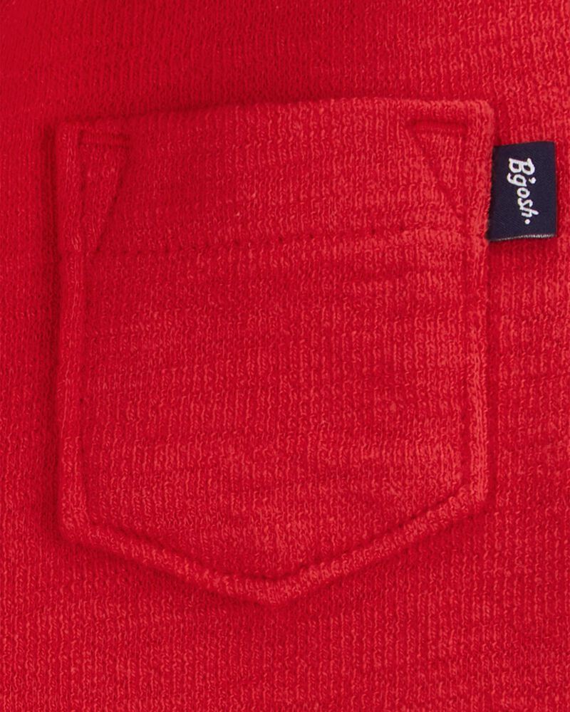 Baby Knit Button-Front Shirt-Red, image 2 of 3 slides