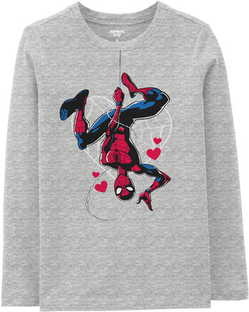 Kid Spider-Man Valentine's Day Tee - Grey, 