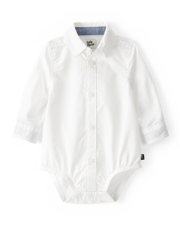 Baby Button-Front Long Sleeve Bodysuit, 