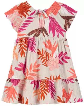 Toddler Tropical Crinkle Jersey Dress, 